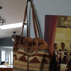 African Handwoven Basket Bag